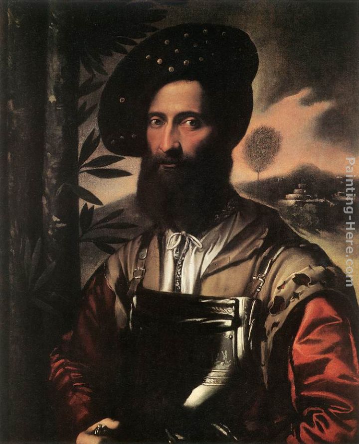 Portrait of a Warrior painting - Dosso Dossi Portrait of a Warrior art painting